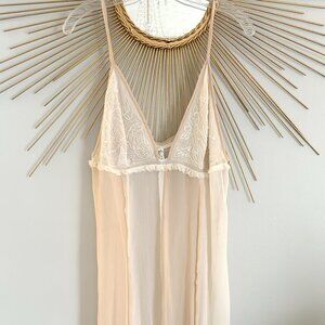 Free People Sheer Nude Maxi